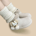 Cozy Kitty Ultra Chunky Beige Mid Top Shoes - Women's (Copy) Reindeer Bobo's House 