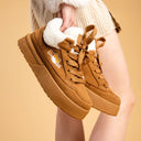 Cozy Kitty Ultra Chunky Brown Mid Top Shoes - Women's Cat Bobo's House 