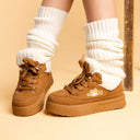 Cozy Kitty Ultra Chunky Brown Mid Top Shoes - Women's Cat Bobo's House 