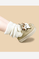 Cozy Pup Bone Sherpa Beige Mid Top Shoes - Women's Puppy Bobo's House 