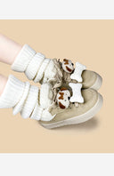 Cozy Pup Bone Sherpa Beige Mid Top Shoes - Women's Puppy Bobo's House 