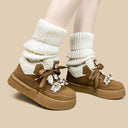 Cozy Reindeer Ultra Chunky Brown Mid Top Shoes - Women's Reindeer Bobo's House 