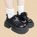 Crystal Butterfly Dark Kawaii Platform Oxford Shoes - Women's Butterfly Bobo's House 