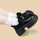 Crystal Butterfly Dark Kawaii Platform Oxford Shoes - Women's Butterfly Bobo's House 