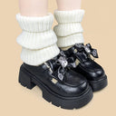 Cursed Bunny Bow Sherpa Platform Loafers - Women's Bunny Bobo's House 