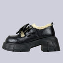 Cursed Bunny Bow Sherpa Platform Loafers - Women's Bunny Bobo's House 