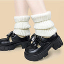 Cursed Bunny Bow Sherpa Platform Loafers - Women's Bunny Bobo's House 