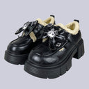 Cursed Bunny Bow Sherpa Platform Loafers - Women's Bunny Bobo's House US 5 | EU 35 
