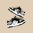 Cute Heart Neko Chunky Black Shoes - Unisex Cat Bobo's House 