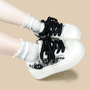 Dark Chibi Vibe Print Chunky Sneakers - Women's Demon Bobo's House 