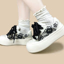Dark Chibi Vibe Print Chunky Sneakers - Women's Demon Bobo's House 