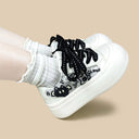Dark Chibi Vibe Print Chunky Sneakers - Women's Demon Bobo's House 