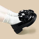 Dark Cross Cat Black Patent Platform Loafers - Women's Cat Bobo's House 