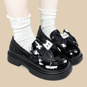 Dark Cross Cat Black Patent Platform Loafers - Women's Cat Bobo's House 