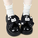 Dark Cross Cat Black Patent Platform Loafers - Women's Cat Bobo's House 