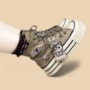 Dark Demon Cat Love High Top Sneakers - Women's Demon Bobo's House 