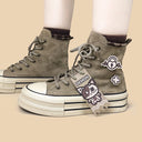 Dark Demon Cat Love High Top Sneakers - Women's Demon Bobo's House 