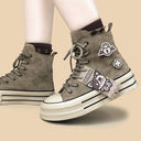 Dark Demon Cat Love High Top Sneakers - Women's Demon Bobo's House 