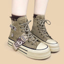 Dark Demon Cat Love High Top Sneakers - Women's Demon Bobo's House 