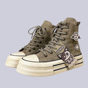 Dark Demon Cat Love High Top Sneakers - Women's Demon Bobo's House US 5 | EU 35 