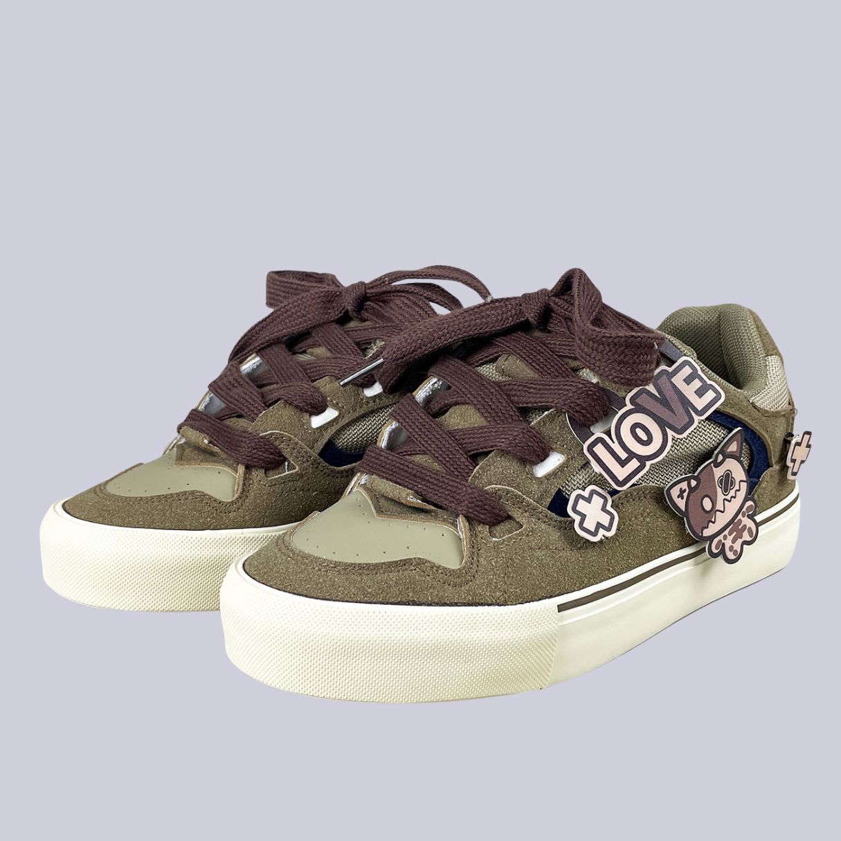 Dark Demon Cat Love Low Top Mesh Sneakers - Unisex Demon Bobo's House M 3 | W 5 | EU 35 