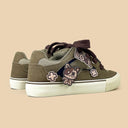 Dark Demon Cat Love Low Top Mesh Sneakers - Unisex Demon Bobo's House 