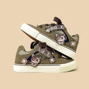 Dark Demon Cat Love Low Top Mesh Sneakers - Unisex Demon Bobo's House 