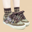 Dark Demon Cat Love Low Top Mesh Sneakers - Unisex Demon Bobo's House 