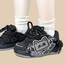 Dark Duke Gothic Bat Chunky Black Sneakers – Unisex Bat Bobo's House 