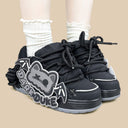 Dark Duke Gothic Bat Chunky Black Sneakers – Unisex Bat Bobo's House 