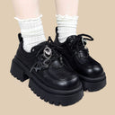 Dark Kawaii Bat Chunky Platform Oxford Shoes - Women's Bat Bobo's House 