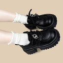 Dark Kawaii Bat Chunky Platform Oxford Shoes - Women's Bat Bobo's House 