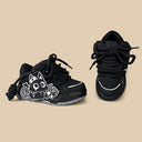 Dark Kawaii Capsule Cat Chunky Black Sneakers – Unisex Cat Bobo's House 