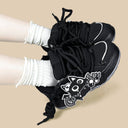 Dark Kawaii Capsule Cat Chunky Black Sneakers – Unisex Cat Bobo's House 