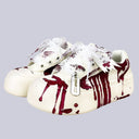 Dark Kawaii Crimson Splatter Handpainted Chunky Sneakers – Women's Bobo's House 