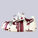 Dark Kawaii Crimson Splatter Handpainted Chunky Sneakers – Women's Bobo's House US 5 | EU 35 