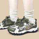Dark Kawaii Demon Olive Chunky Sneakers - Women's Demon Bobo's House 