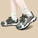 Dark Kawaii Demon Olive Chunky Sneakers - Women's Demon Bobo's House 