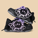 Dark Kawaii Demon Purple Lace Chunky Black Sneakers – Unisex Demon Bobo's House 