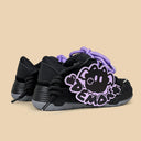 Dark Kawaii Demon Purple Lace Chunky Black Sneakers – Unisex Demon Bobo's House 