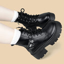 Dark Kawaii Ghost Charm Platform Boots - Women's Ghost Bobo's House 