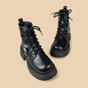 Dark Kawaii Ghost Charm Platform Boots - Women's Ghost Bobo's House 