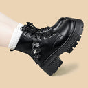 Dark Kawaii Ghost Charm Platform Boots - Women's Ghost Bobo's House 