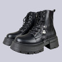Dark Kawaii Ghost Charm Platform Boots - Women's Ghost Bobo's House US 5 | EU 35 
