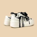 Dark Kawaii Ink Rose Handpainted Chunky Sneakers – Women's Floral Bobo's House 