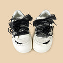 Dark Kawaii Ink Rose Handpainted Chunky Sneakers – Women's Floral Bobo's House 
