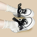 Dark Romance Polka Dot Cat Platform Sneakers – Women's Bunny Bobo's House 