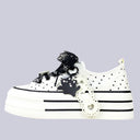 Dark Romance Polka Dot Cat Platform Sneakers – Women's Bunny Bobo's House 