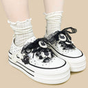 Dark Romance Polka Dot Cat Platform Sneakers – Women's Bunny Bobo's House 