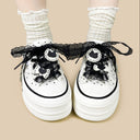 Dark Romance Polka Dot Cat Platform Sneakers – Women's Bunny Bobo's House 